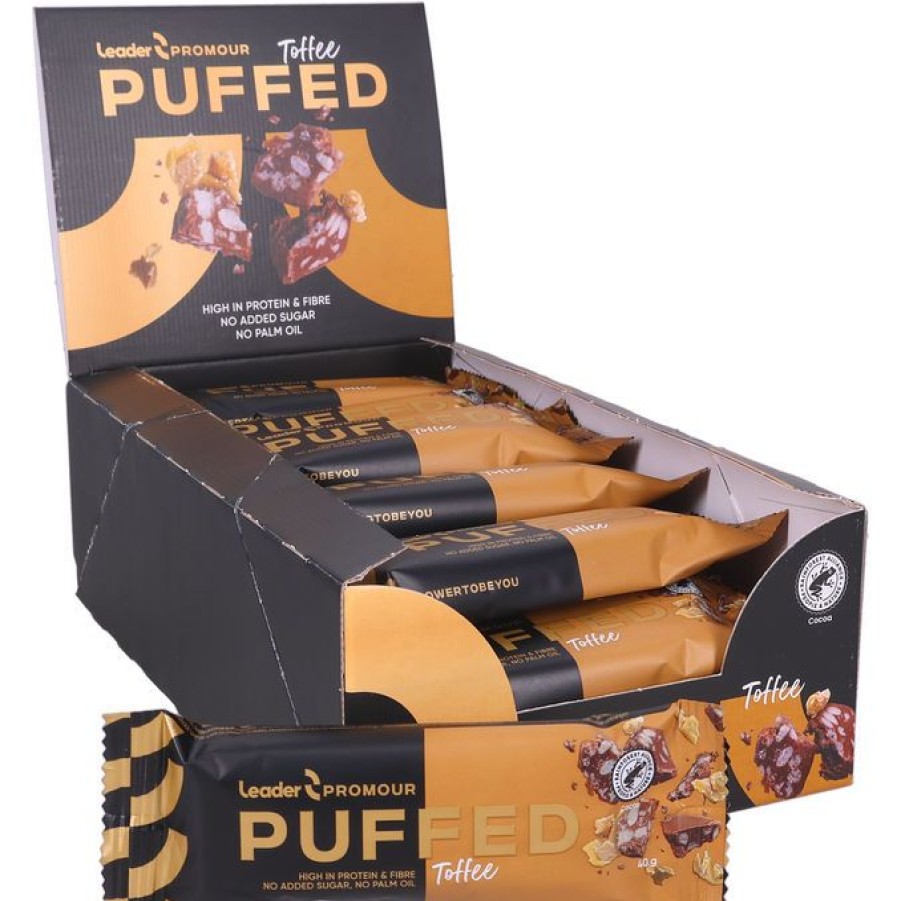 Storpack Träning & vikt | Proteinbar Puffed Toffee 24-Pack