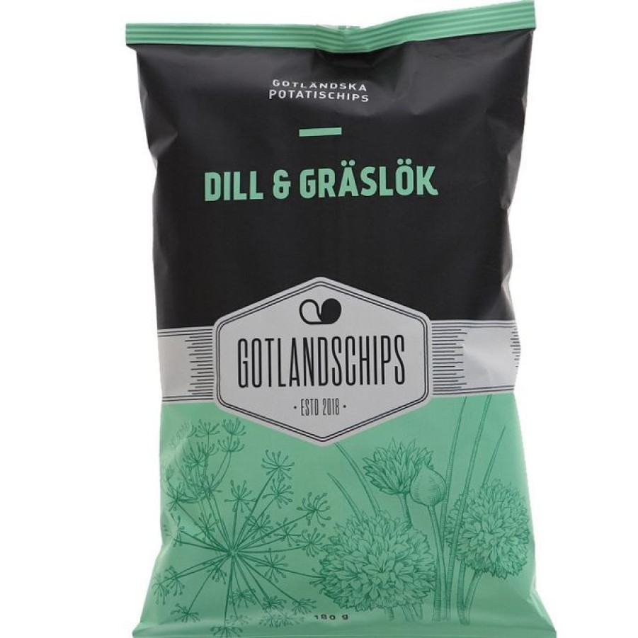 Snacks & Godis Snacks & godis | Gotlandschips Dill & Graslok